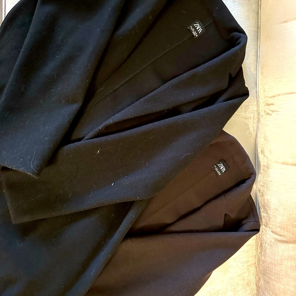 Women’s Large Zara Chocolate and Black Coats